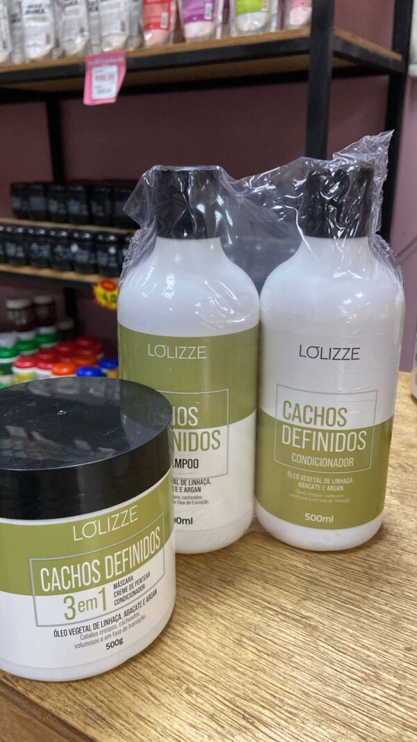 KIT 3 EM 1 CACHOS DEFINIDOS 500ML- LOLIZZE
