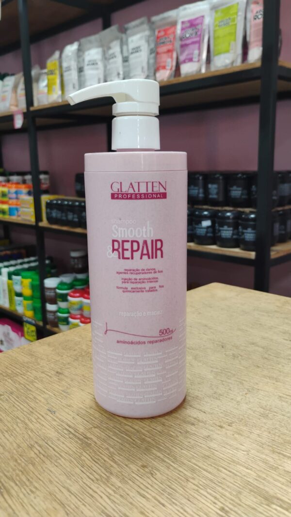 SHAMPOO SMOOTH&REPAIR 500 ML - GLATTER PROFISSIONAL