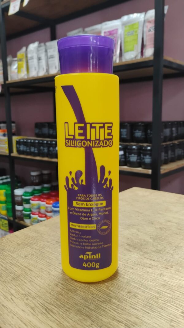LEITE SILICONIZADO CAPILAR - QUERATINA 400G -APINIL