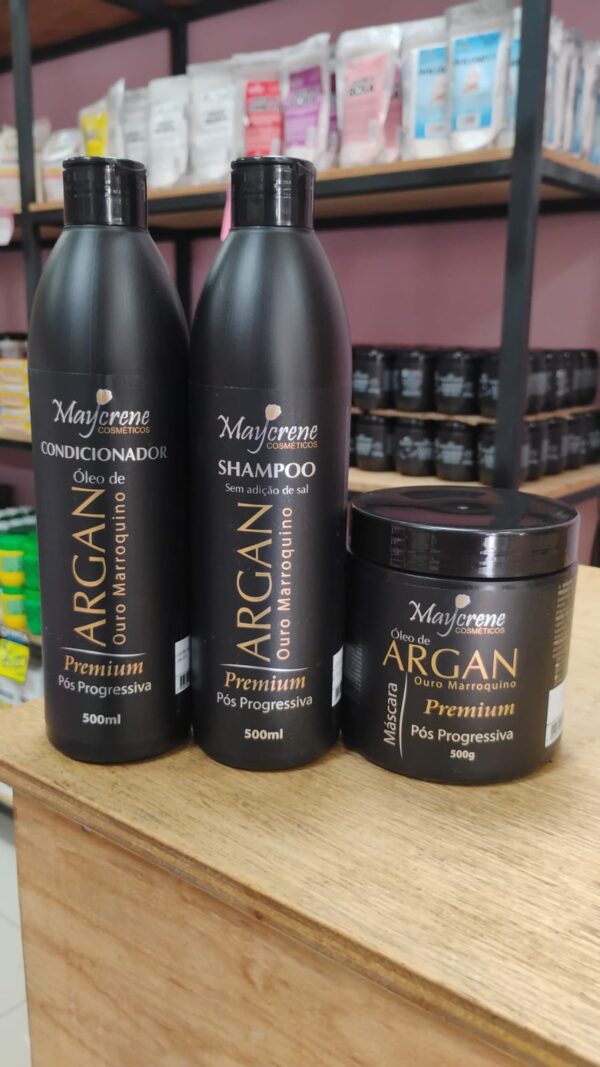 KIT OLEO DE ARGAN PREMIUM OURO MARROQUINO 3 EM1 500ML- MAYCRENE