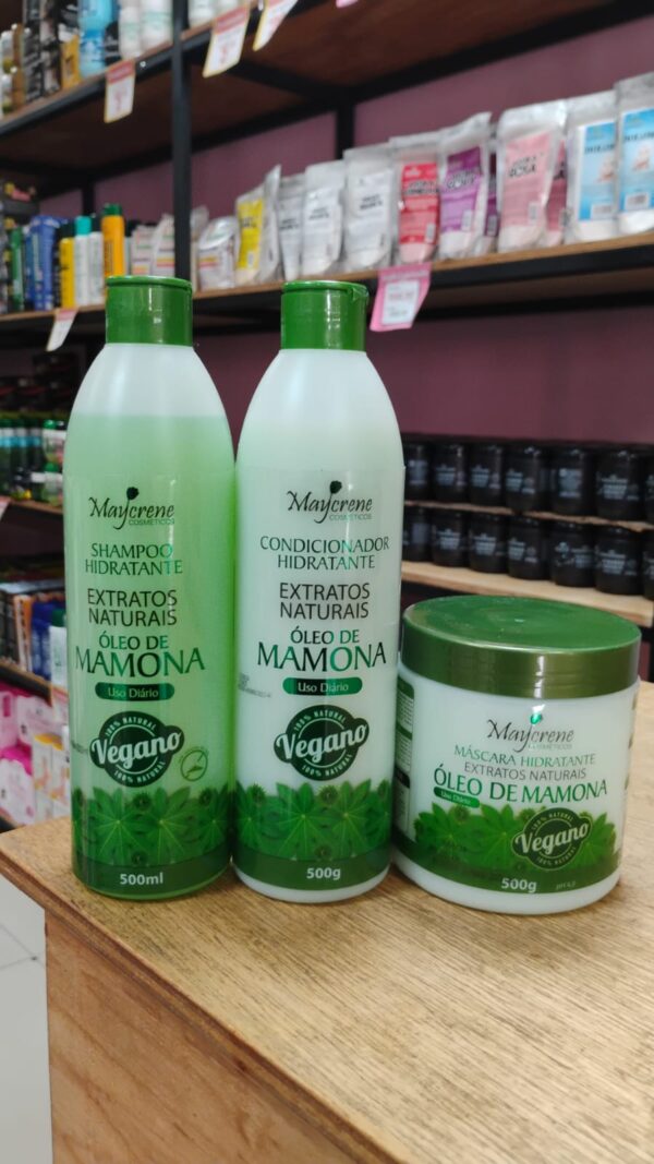 KIT OLEO DE MAMONA VEGANO 500ML- MAYCRENE